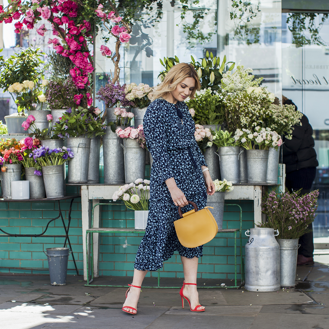 spring wardrobe update midi dress